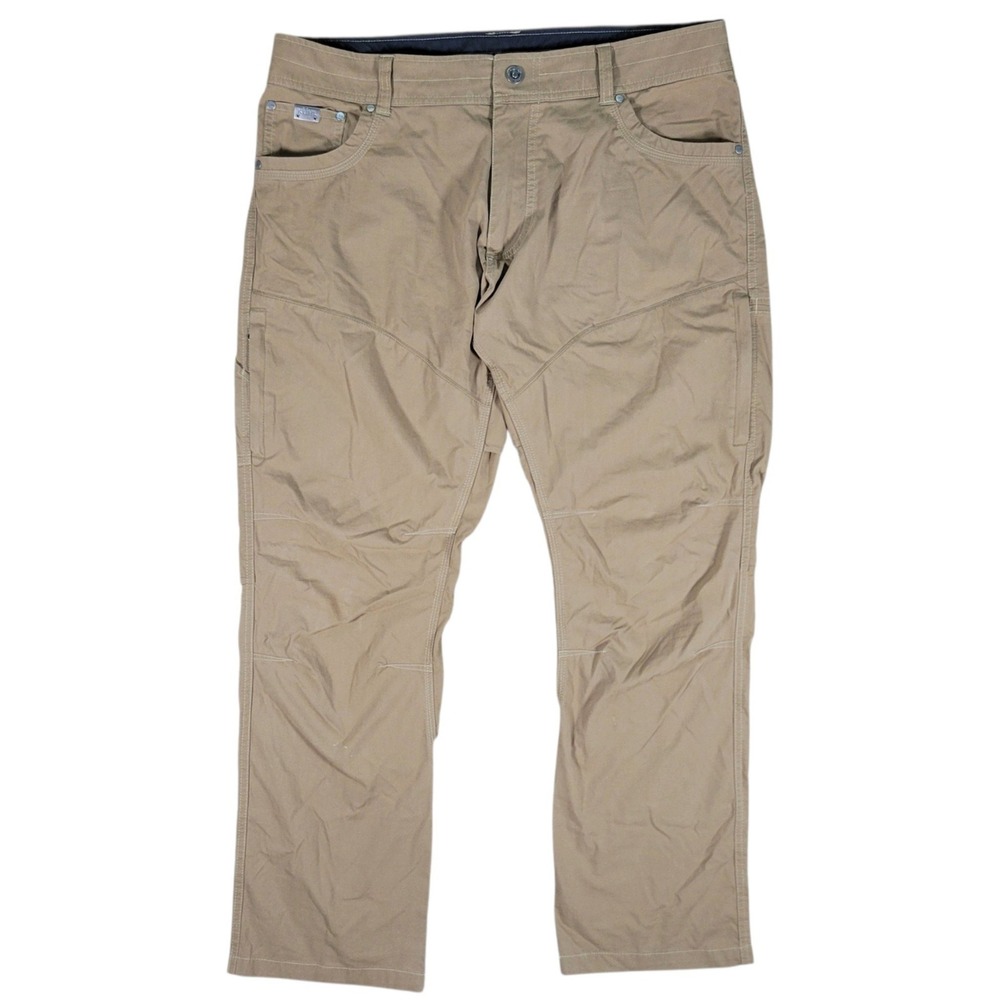 Kuhl Konfidant Air Pants Mens 36x30 Khaki Lightweight Vented Hiking Performance